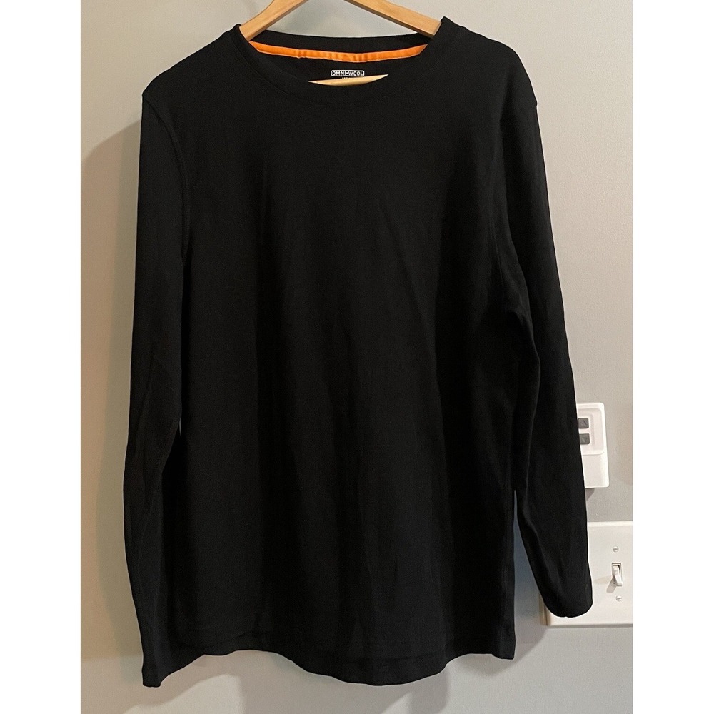 Omni Wool Shirt Thermal Pullover Crew Neck Wool Blend Long Sleeve Mens XL